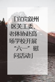 宜宾叙州区关工委、老体协赴高场学校开展“六一”慰问活动